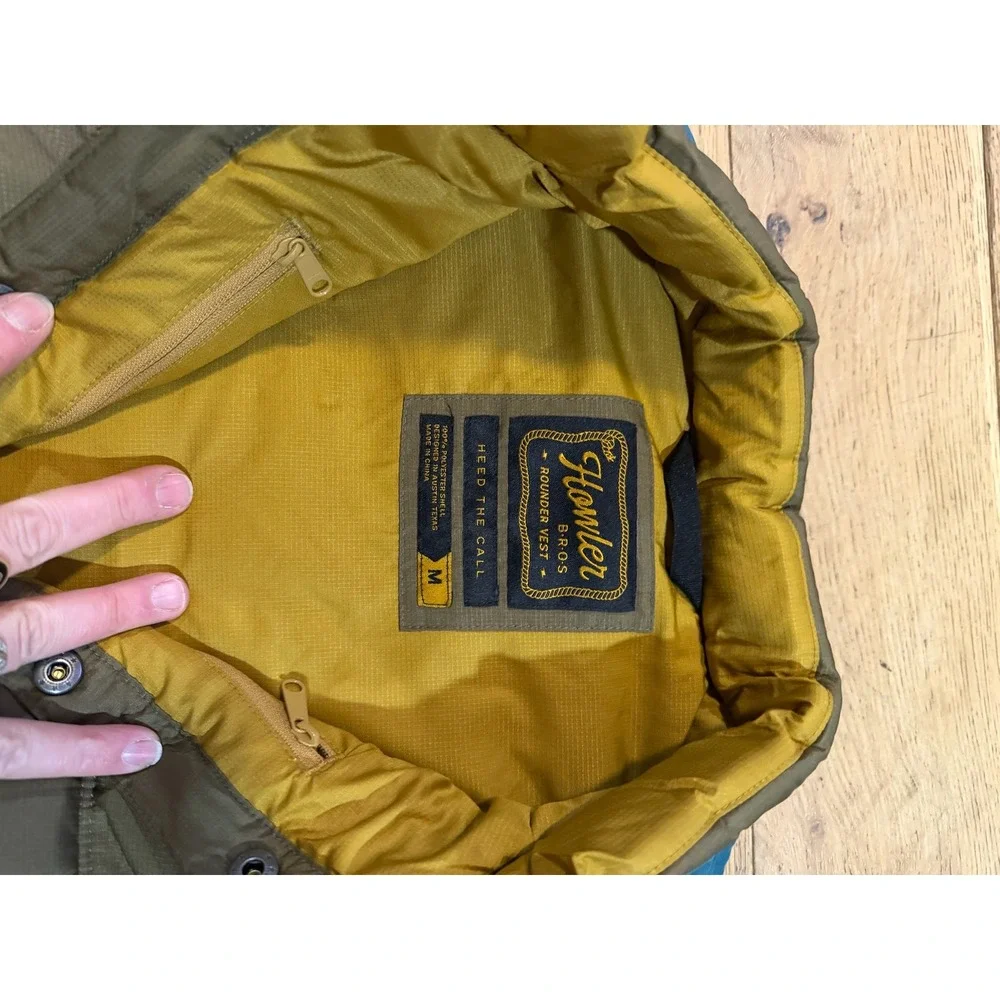 Howler Brothers Rounder Vest Capers/Dark Teal Western Style Puffer Mens Medium - Picture 3 of 6